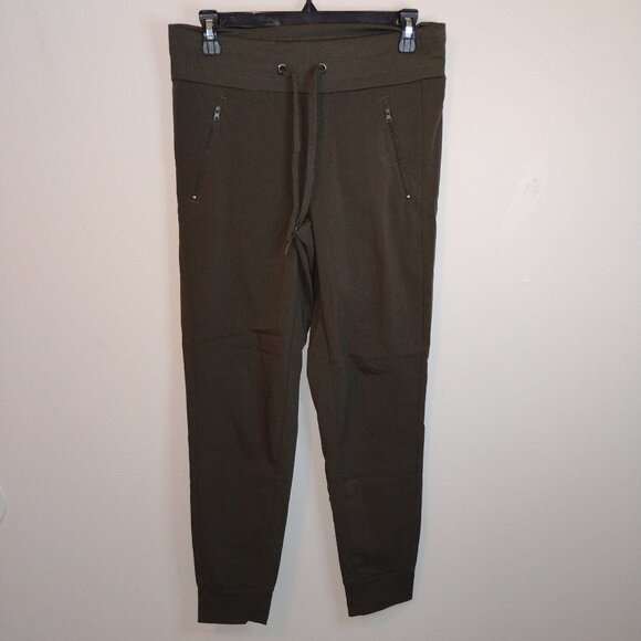 Velocity athletic joggers olive green stretch waist band & drawstring women's SM - Picture 1 of 12